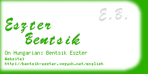 eszter bentsik business card